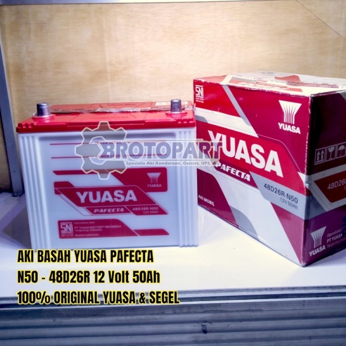 Aki Mitsubishi Colt Diesel, Fuso, Truk, Bus Accu basah Yuasa N50 50Ah