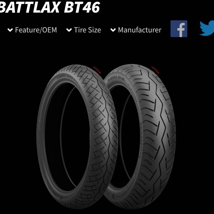 Ban Bridgestone Battlax 110/80-18 Bt46R Bt 46