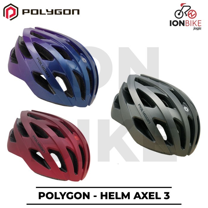 Helm Roadbike Polygon Axel Size M Sepeda Balap Helmet Ringan Terbaru Road Bike Murah Premium Rustle