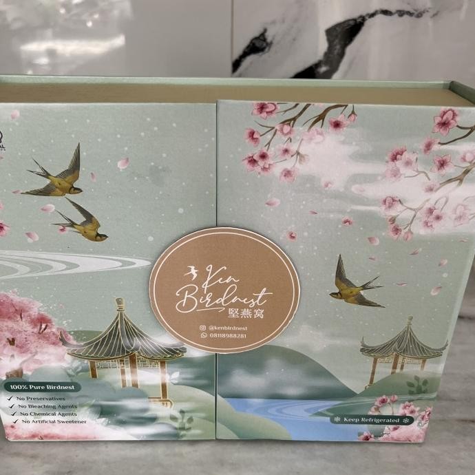 

[BPOM]Hampers Pure birdnest isi 12jar @100ml dengan hardbox cantik