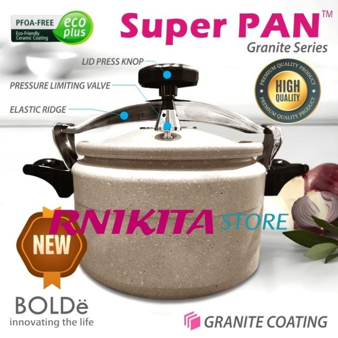 Panci Presto Super Pan Bolde 24 Cm - Granite Coating - Anti Lengket