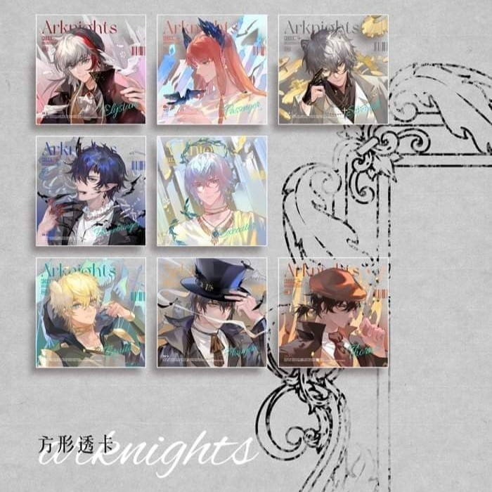 PROMO! Arknights Old Book Clear PVC Coaster Phantom Thorns Flamebringer Passe