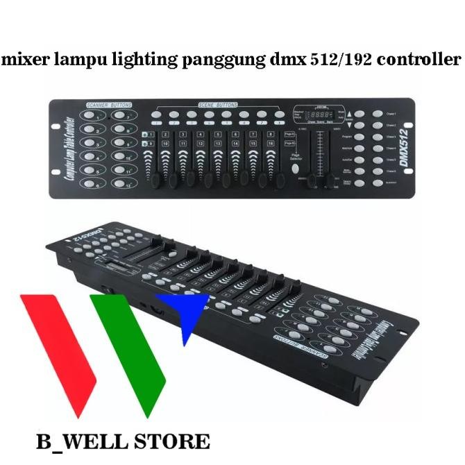 mixer lampu lighting panggung dmx 512/192 controller