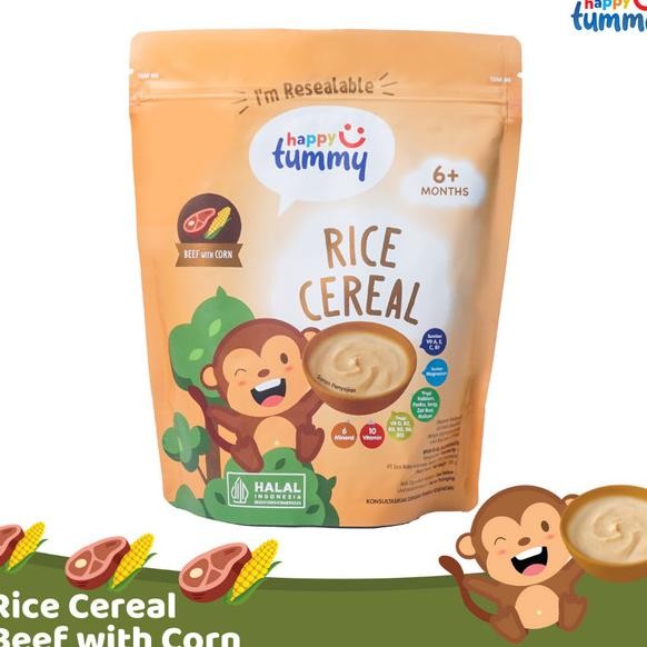 

Happy Tummy Rice Cereal Beef With Corn