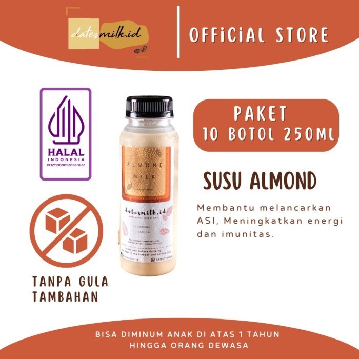 

TERLARIS TERLARIS DATESMILK.ID SUSU ALMOND MILK PREMIUM PELANCAR BOOSTER ASI VARIAN ORIGINAL PAKET