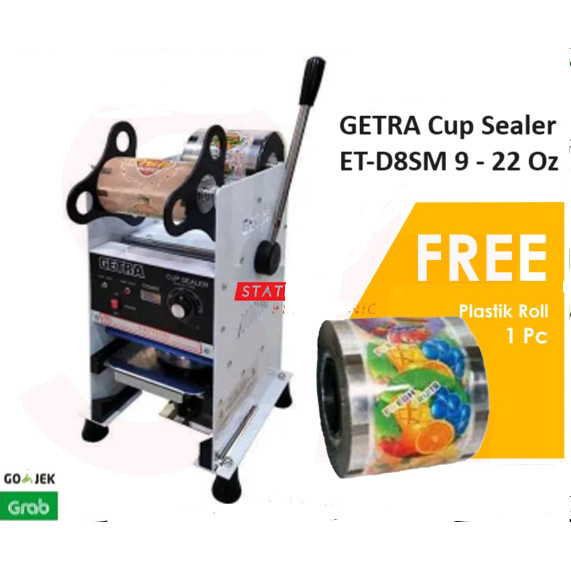 Getra Cup Sealer Alat Mesin Press Gelas Plastik Et-D8Sm D8Sm 22Oz