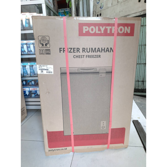 Polytron Chest Freezer / Freezer Box 100 Liter Pcf 117 Pembeku 100L