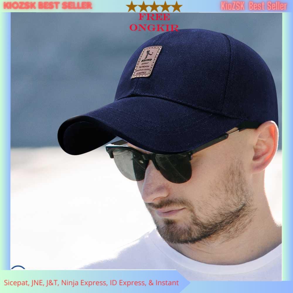 Topi Baseball Cap Polos Logo Golf - Biru Navy