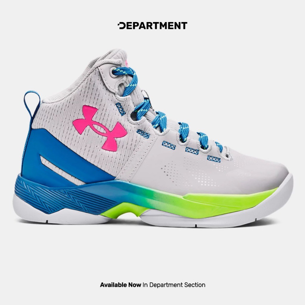 UNDER ARMOUR Sepatu Basket Anak UNDER ARMOUR CURRY 2 RETRO PS "SPLASH PARTY" 3026306100 ORIGINAL