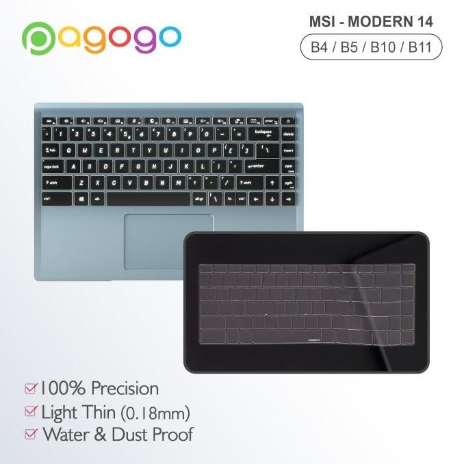 Produk Baru Skin Keyboard Protector Msi Modern 14 B11M B11MO B11S B11SB Cooskin