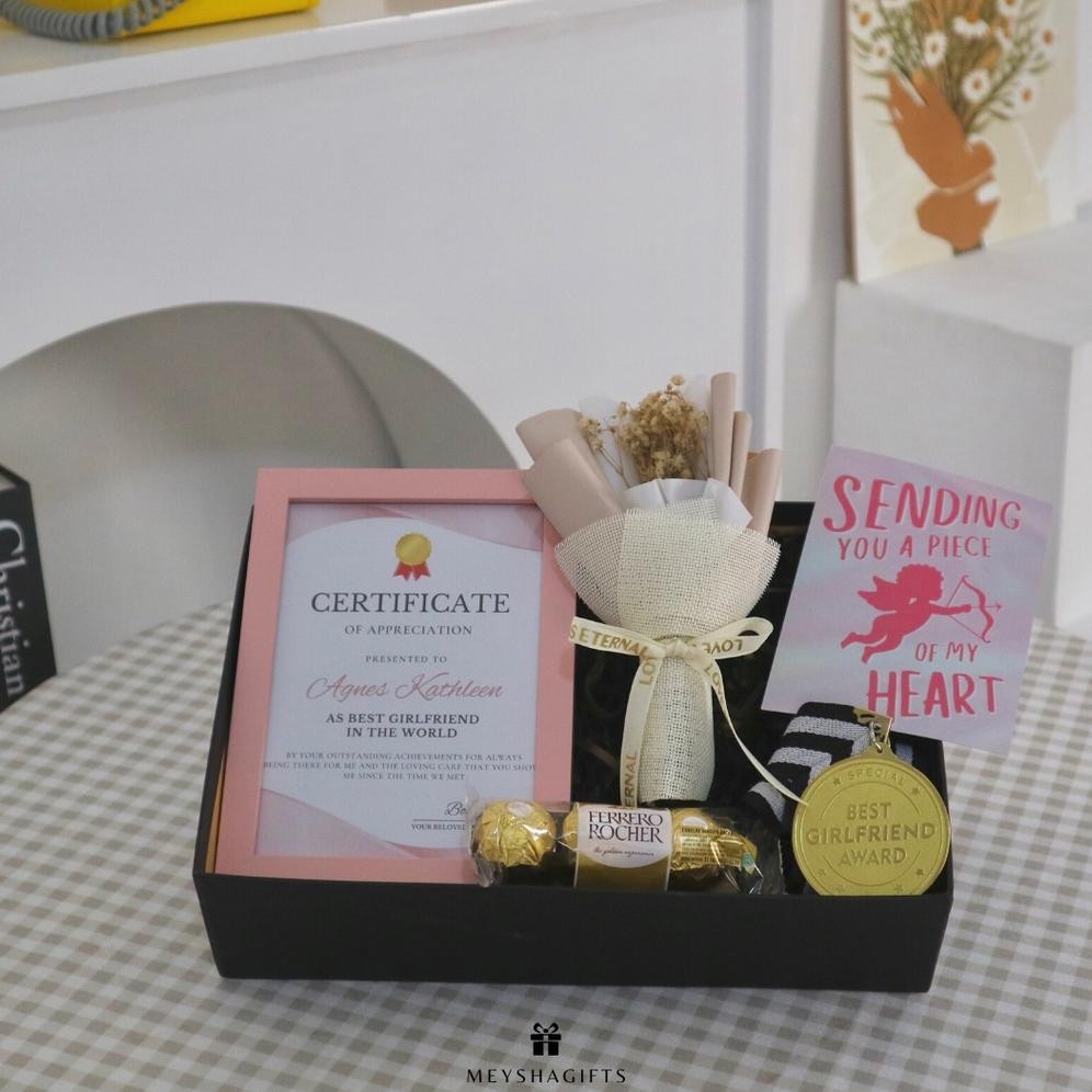 CR - Certificate Gift Box | Best Boyfriend Award | Best Girlfriend Award | Hampers Valentine Anniver