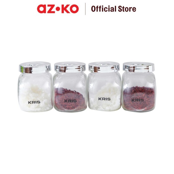 

TERPERCAYA AZKO Kris 160 Ml Set 4 Pcs Tempat Bumbu Dapur