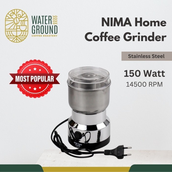 

TERBARU Nima Electric Coffee Grinder 150 Watt Kopi Elektrik Lada Bumbu Rempah