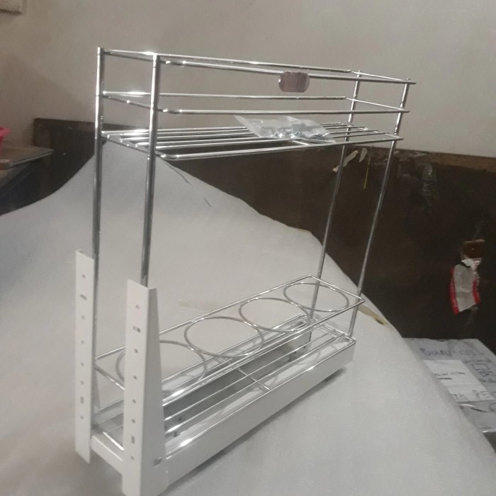 

MURAH RAK BOTOL DAN BUMBU TWIN WW3008C STEEL CROME 15CM