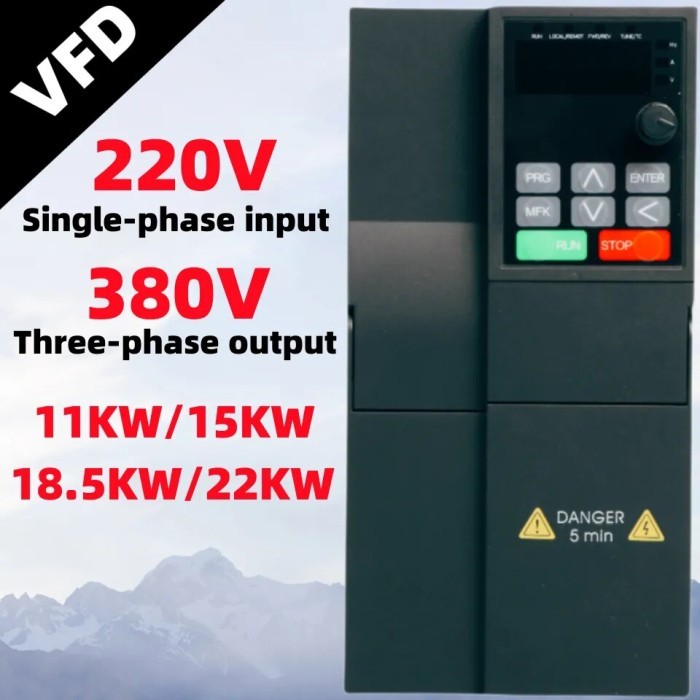 22KW 220V TO 380V ECONOMICAL VFD VARIABLE FREQUENCY DRIVE CONVERTER