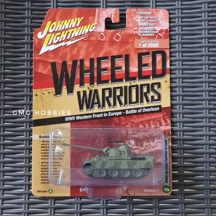 JOHNNY LIGHTNING WHEELED WARRIORS WWII GERMAN PANTHER G TANK OVERLOON