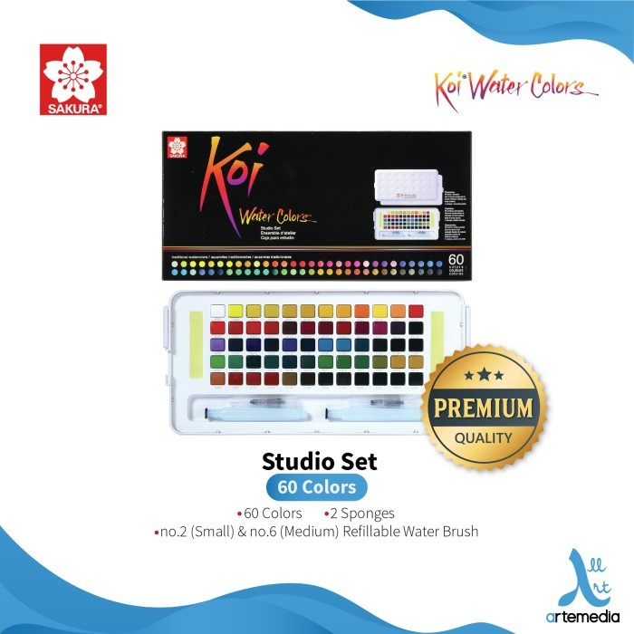 

TERBARU Cat Air Sakura Koi Watercolor 60 Studio Set Sketch Box BISA GRAB!