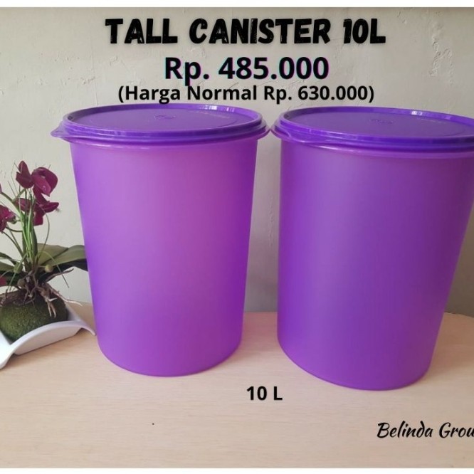Tall Canister Tupperware Isi 2 Ukuran 10 Liter