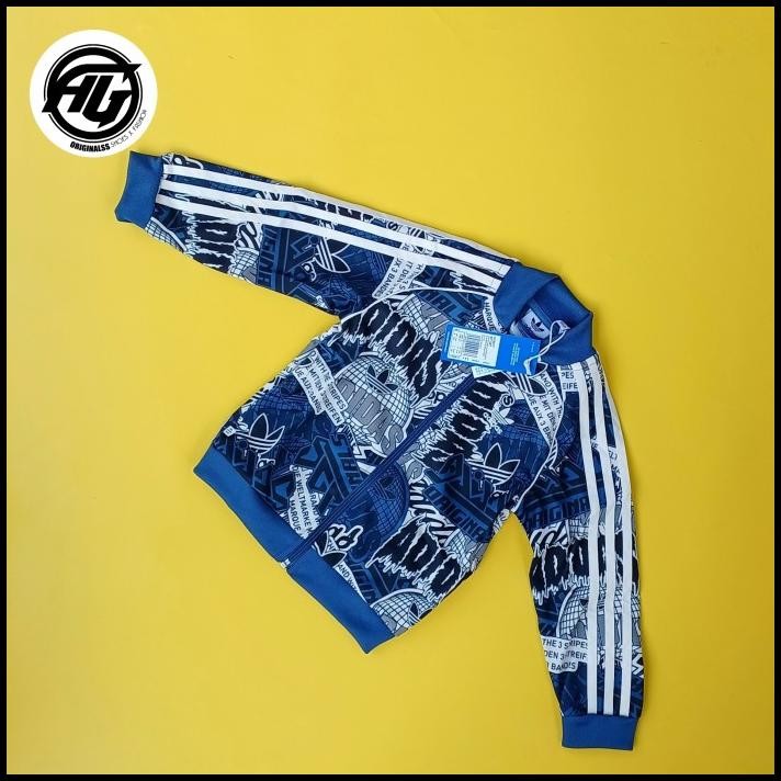 terbaru adidas track suit allover print sst kids hk2817 original promo