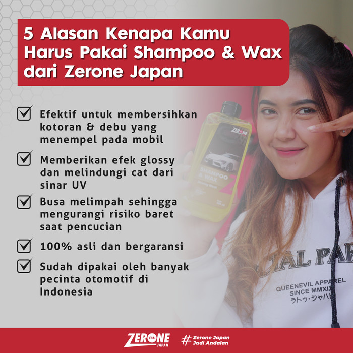 Zerone Shampo & Wax Mobil Sabun Cuci Shampo Mobil Busa Melimpah