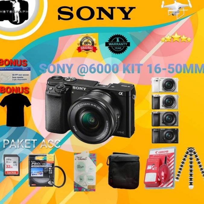 Sony A6000 Kit 16-50Mm / Sony A6000Kit - Sony A6000 Paket Lengkap