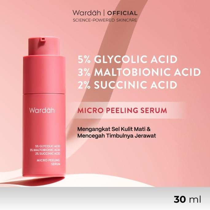Wardah 5% Glycolic Acid 3% Maltobionic Acid 2% Succinic Acid Micro Peeling Serum - Exfoliating Serum