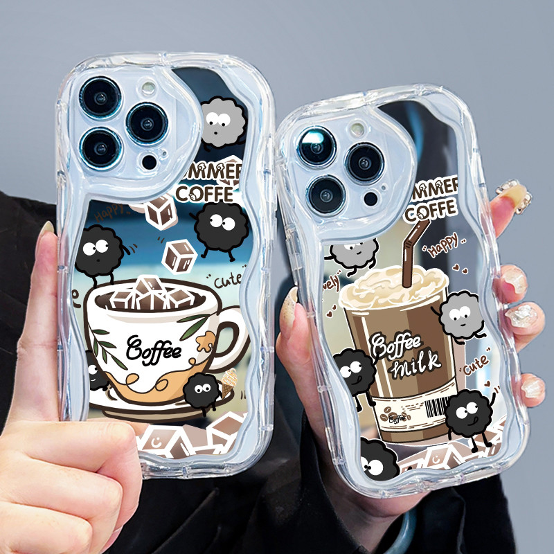 Casing Hp Untuk Realme 5 Pro Realme Q Case Casing kopi HP Kesing pelindung silikon Softcase cermin t