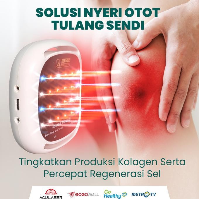 EVOLASER Alat Terapi Laser Portable Bantu Atasi Nyeri & Bengkak Pada Otot, Tulang, Sendi, Prostat - 