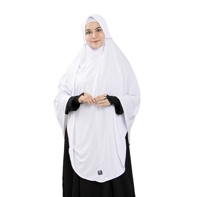 Bajuyuli Jilbab Bergo Maryam Jumbo Syari Polos Jersey Soft Pet - Putih
