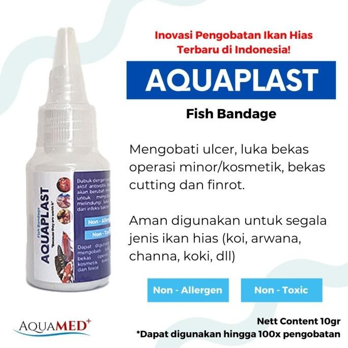 Aquaplast Fish Bandage Obat Luka Ikan Koi Arwana Ulcer Bakteri Aquamed