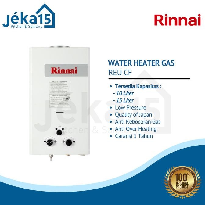Baru Water Heater Gas//Pemanas Air Gas//10 Liter//Rinnai Reu-10 Cf