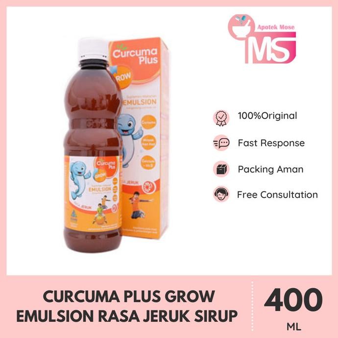 

SALE! CURCUMA PLUS GROW EMULSION RASA JERUK SIRUP 400 ML