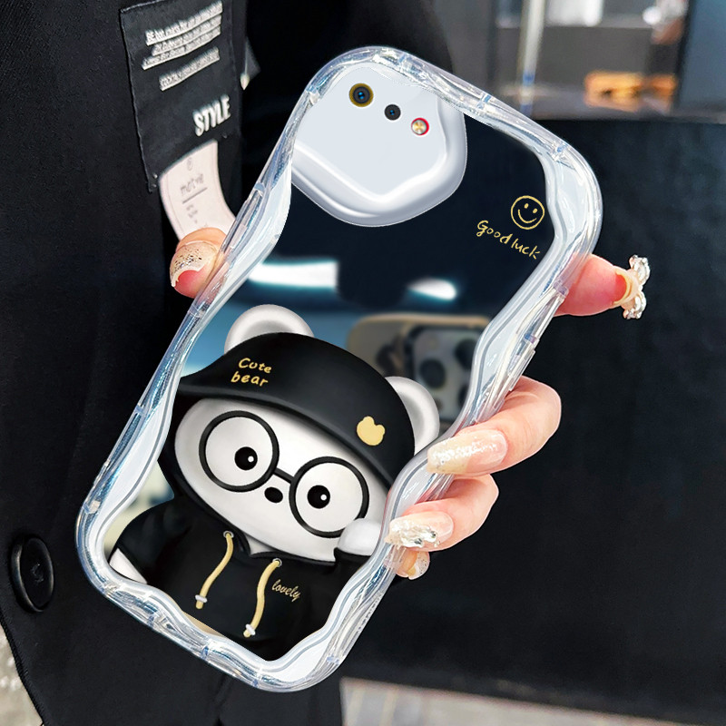 Casing Hp Untuk Realme C2 Realme C2s OPPO A1K Case Casing Drop kacamata Panda HP Softcase Kasing sil
