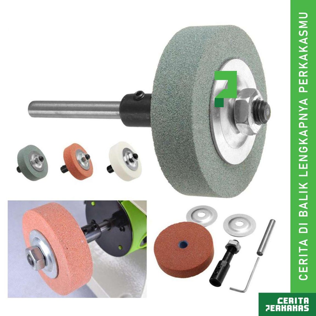 Batu Mata Asah Polish Gerinda CP / Polishing Spindle Adapter Bench Grinder Pengubah Mesin Bor Duduk 