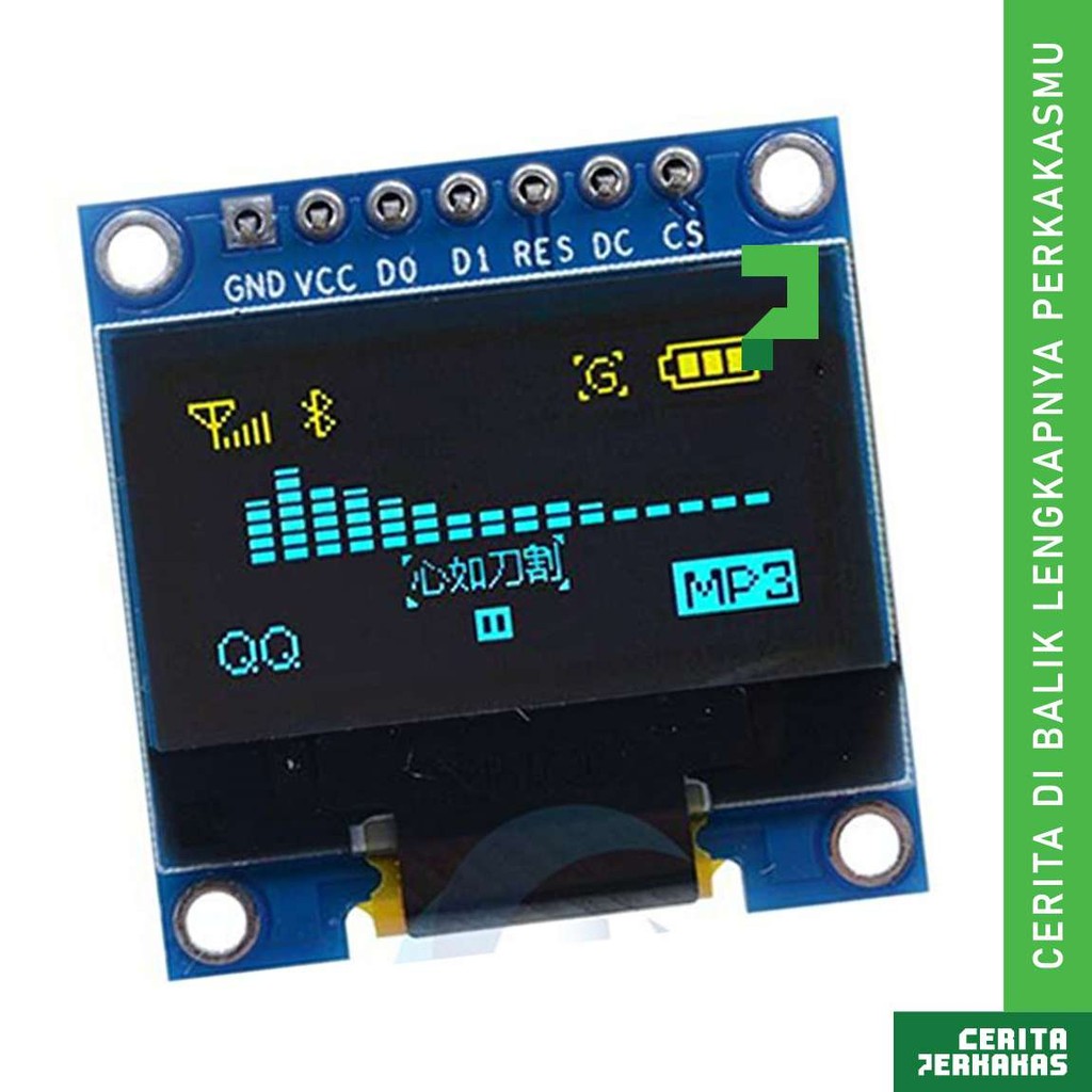 Display Modul OLED 7pin 128x64 0.96 Inch CP /I IIC LCD Arduino