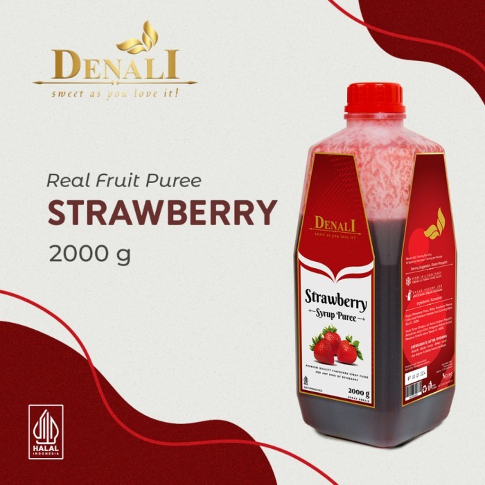 

Puree Denali Rasa STRAWBERRY MIX 2000ml Konsentrat Mixing Bartender