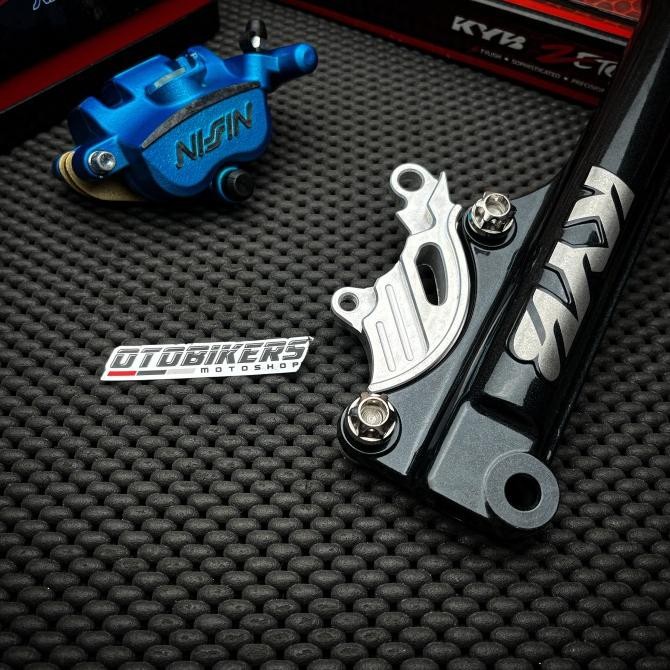 Breket Kaliper 2P Untuk Shock Kyb Mio Smile Sporty Soul Pakai Nissin Samurai 2 Piston Ukuran 220 260