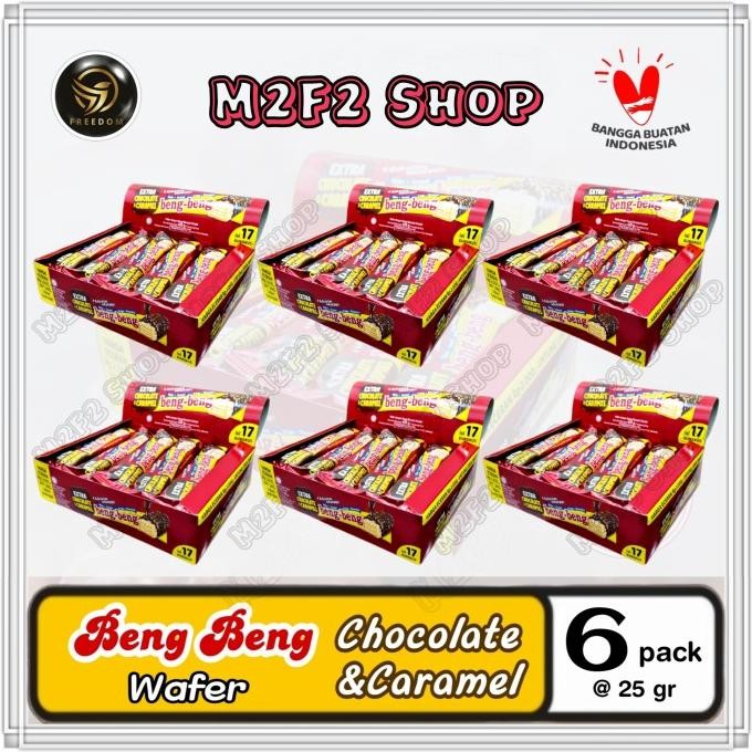 

NOS BENG-BENG WAFER EXTRA CARAMEL CRISPY CHOCOLATE COKELAT 20 GR (6 PACK)
