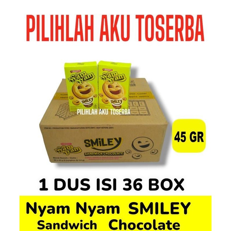 

Ele Arnott'S Nyam Nyam Sley Biskuit Cream Cokelat 45 Gr - (1 Dus)