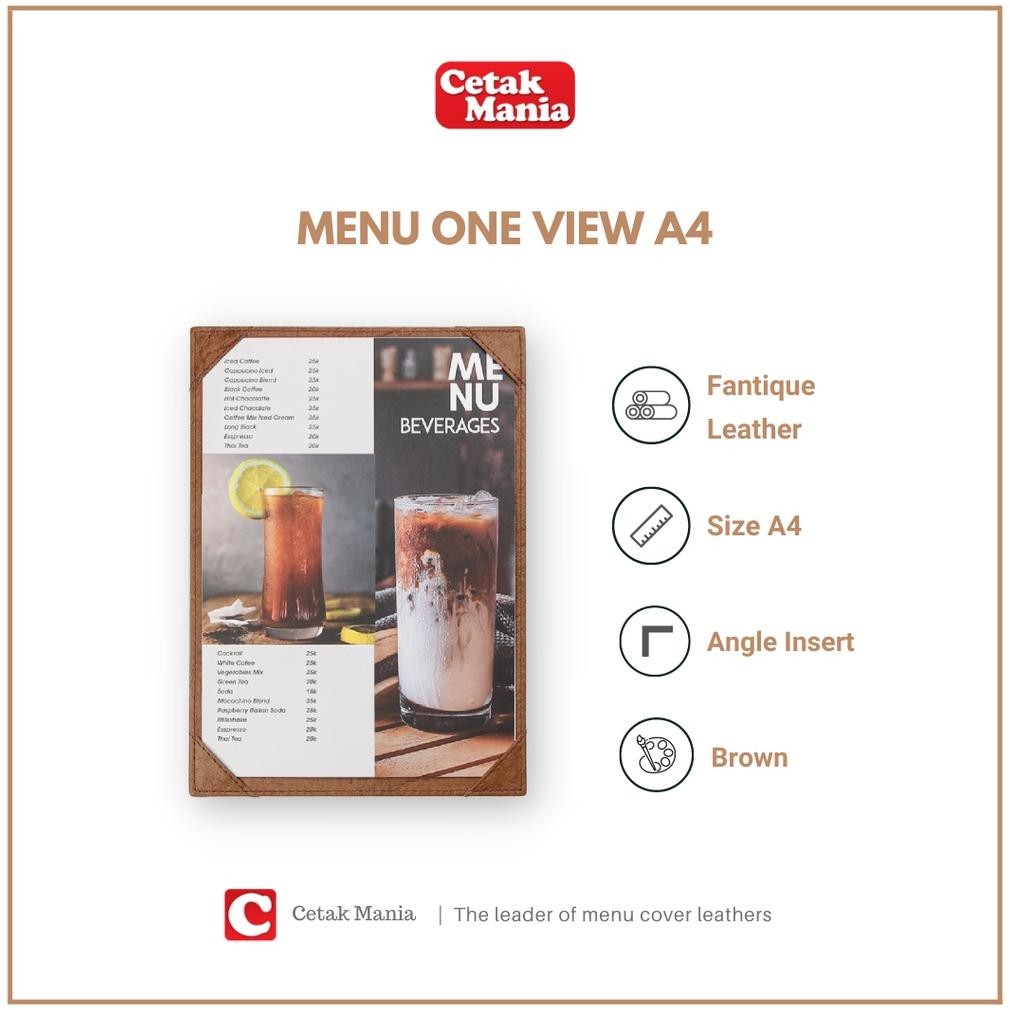 

RUBYSU MENU KULIT COFFEE SHOP ONE VIEW & TWO VIEW A4 A3 - BUKU MENU KULIT - MENU COVER LEATHER - CAFE RESTORAN HOTEL