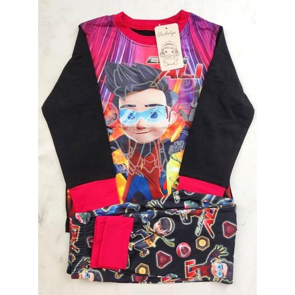 KLO Piyama Baju Tidur Karakter Anak Glow In The Dark Ejen Ali B1225LL