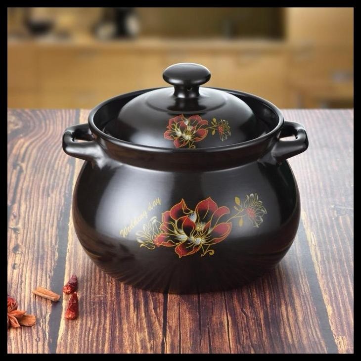 terbaru  panci masak keramik tahan panas panci godok obat jamu panci rebus ready