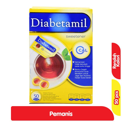 

Diabetamil Pemanis Gula Rendah Kalori 50 pcs