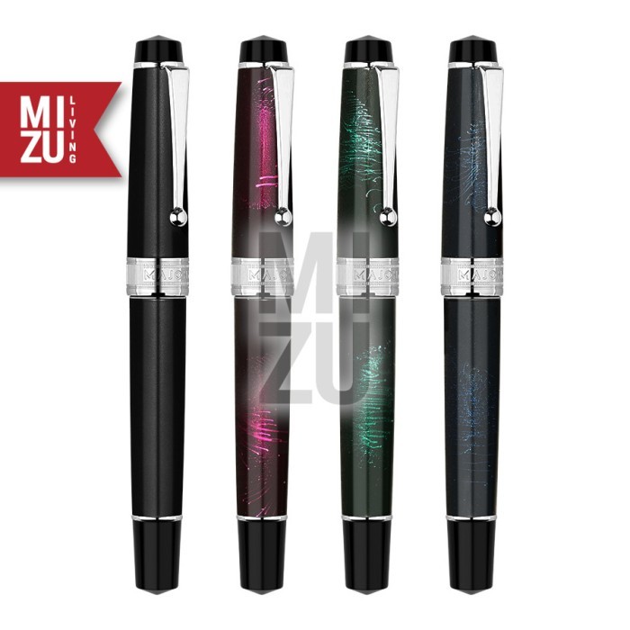 

TERBARU MAJOHN Moonman T5 FIREWORKS Piston Fountain Pen Ink Window Metal Body