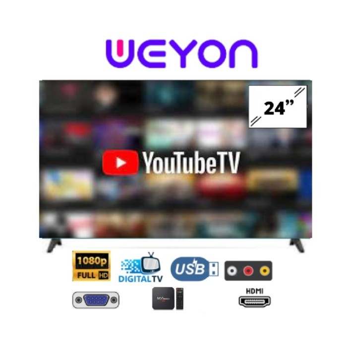 Promo Terbatas Coocaa-Weyon Smart Tv 24 Inch Android Youtube Nexflix
