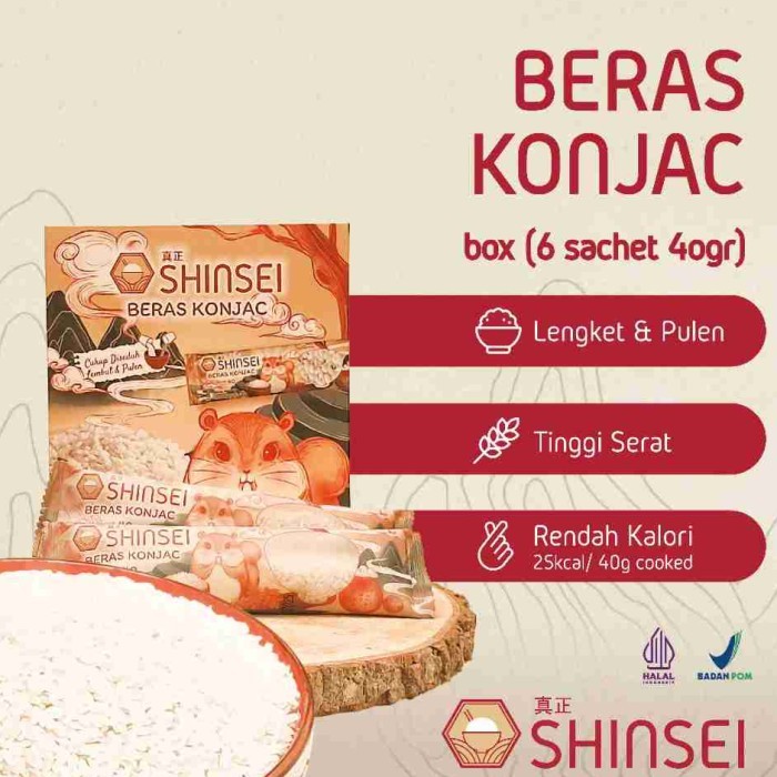 

Shinsei Beras Porang Box 240gr Instan Konjac Rice - Mudah & Praktis