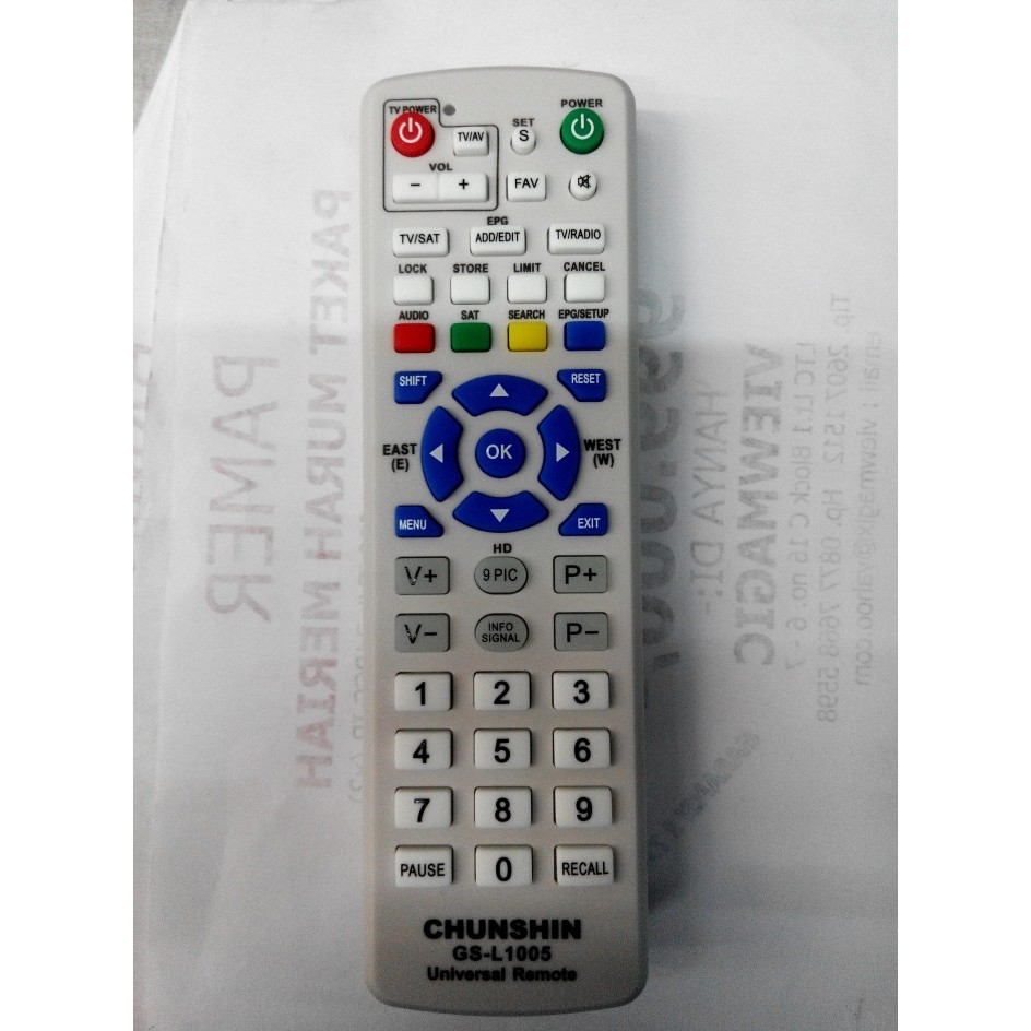 REMOTE/REMOT MULTI UNIVERSAL RECEIVER DIGITAL PARABOLA