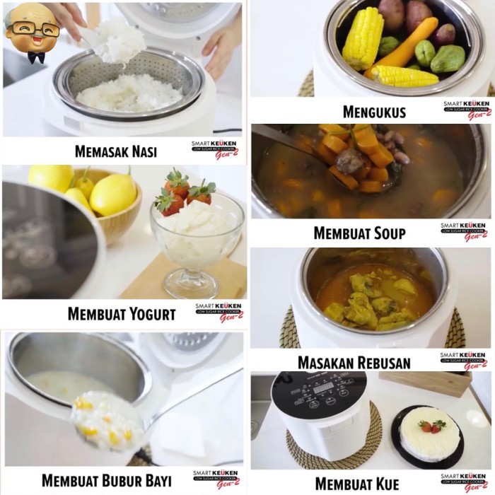 Smart Keuken Gen-2 Low Carbo Rice Cooker Anti Diabetes