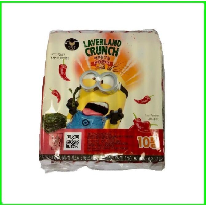 

BARANG TERLARIS Laverland Crunch Korean Seaweed ECO PACK Laverland Rumput Laut Nori Manjun Korea 45gr (1 Pack Isi 10 Pcs)