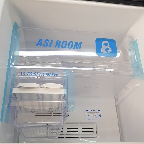 kulkas Aqua 2 pintu inverter Glass Door 220 L AQR-D275R (BK) AQR D275R